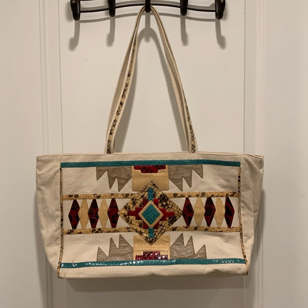 Carlos Falchi vintage large tote